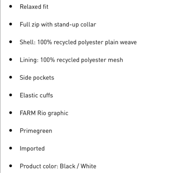 Adidas x Farm Rio • Farm Rio Print Relaxed Lightweight Windbreaker Small NWT - Picture 4 of 6